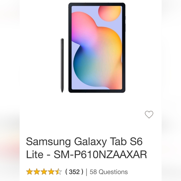New! Galaxy Tab S6 Lite w/ S Pen, 10.4 inches, 1.03 lbs